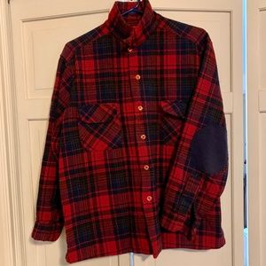 Men’s Pendleton Red Flannel Shirt / jacket made in USA Large button up
